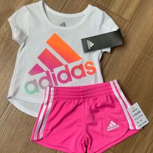 adidas Girls T-Shirt & Shorts NWT